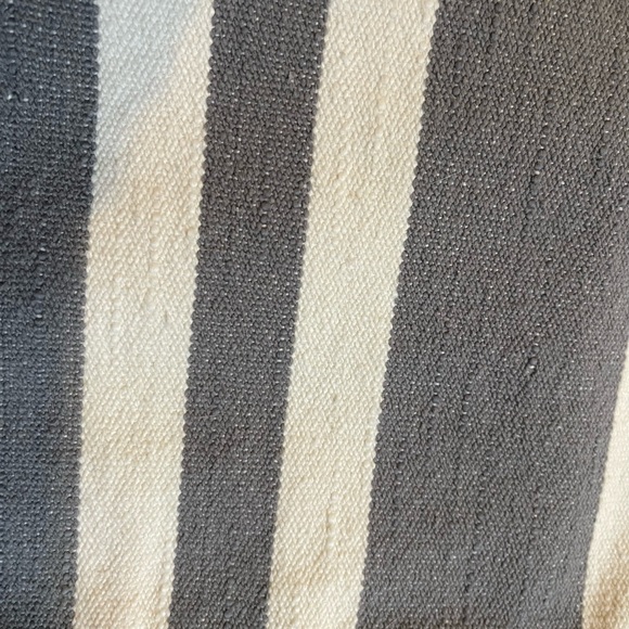 Pottery Barn gray and Ivory Striped Pillow covers -  2 NWT - Picture 4 of 7